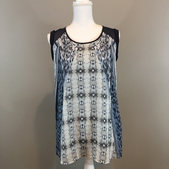 CAbi #253 Mixed Print Tunic Top - Picture 2 of 7